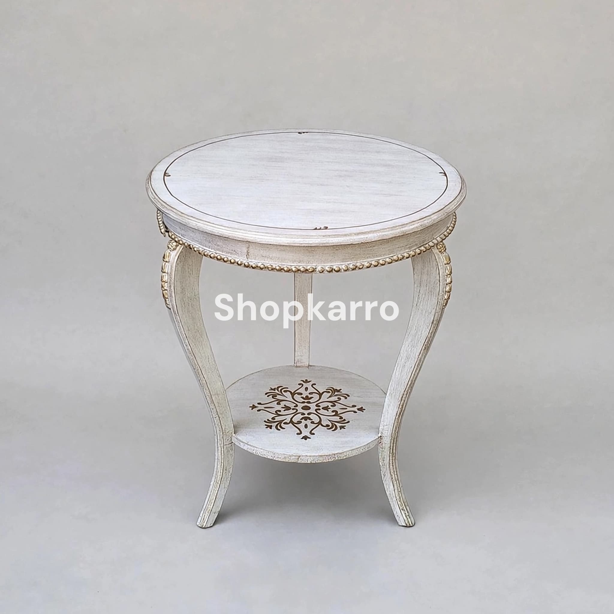 Grand Alabaster French End Table