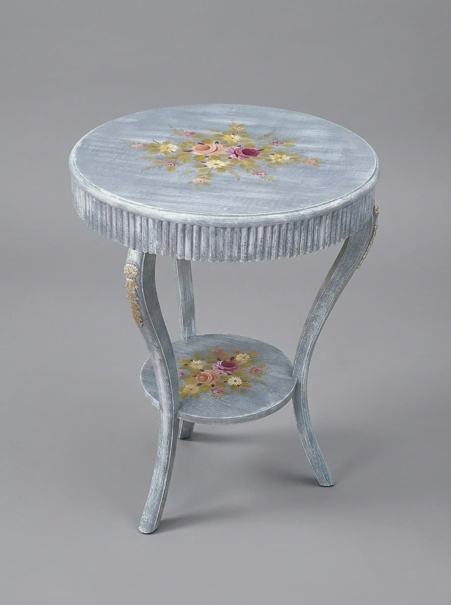 Celeste Grey French End Table