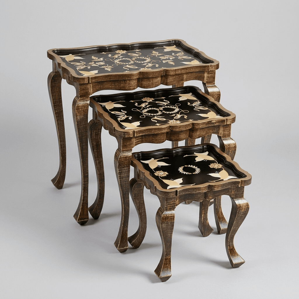 Vintage Gold Nesting Tables