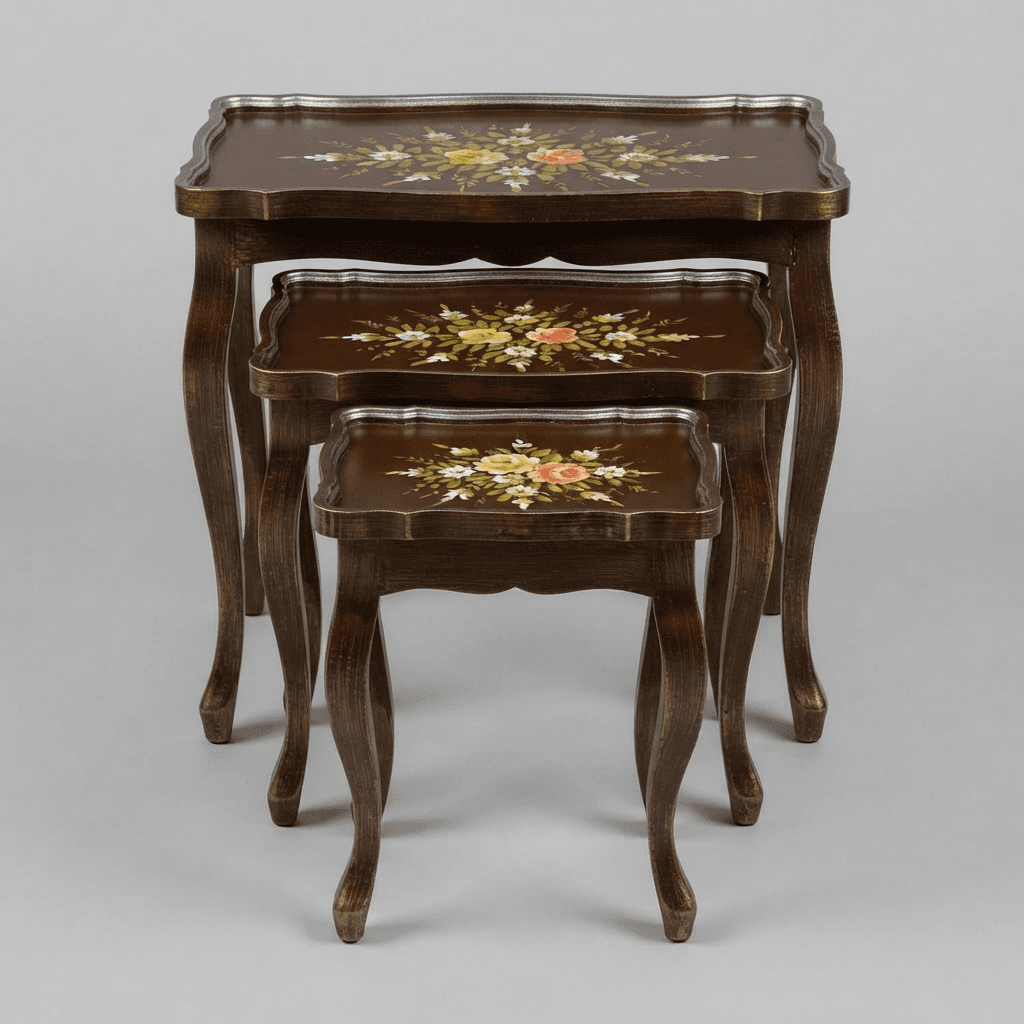 Ebony Blossom Nesting Tables