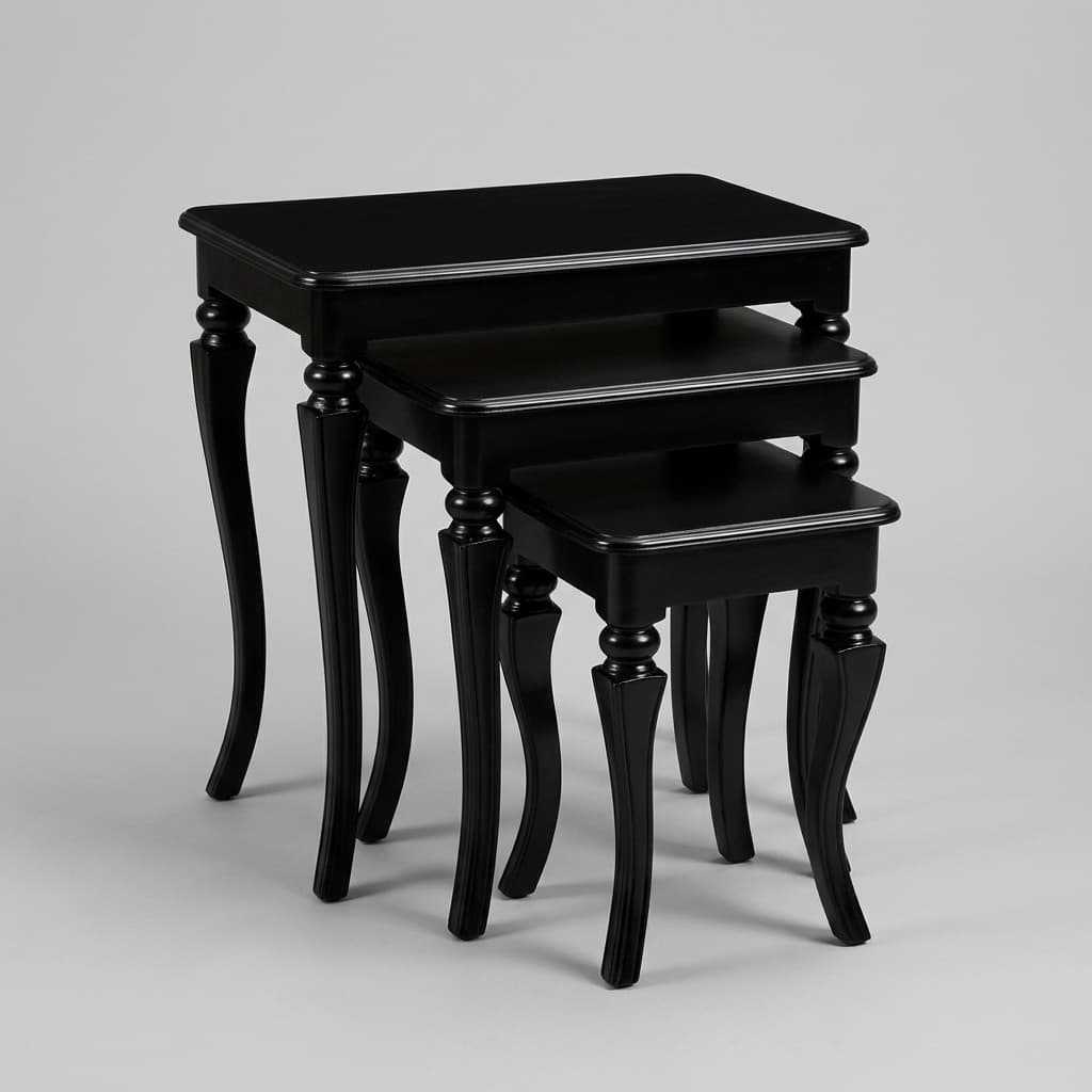 Urban Eclipse Nesting Tables with sleek solid black finish
