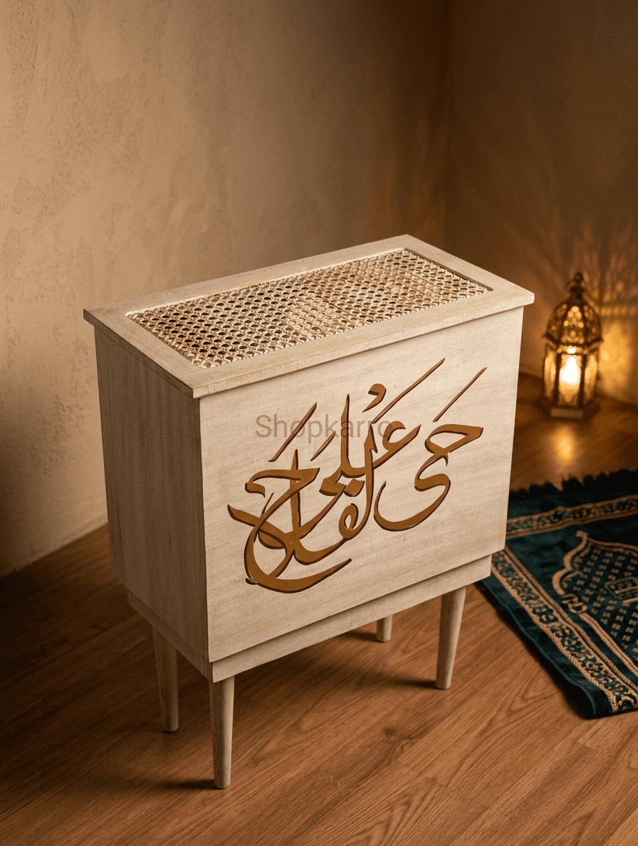 Solid Keekar wood Quran and prayer mat storage trunk — Shopkarro