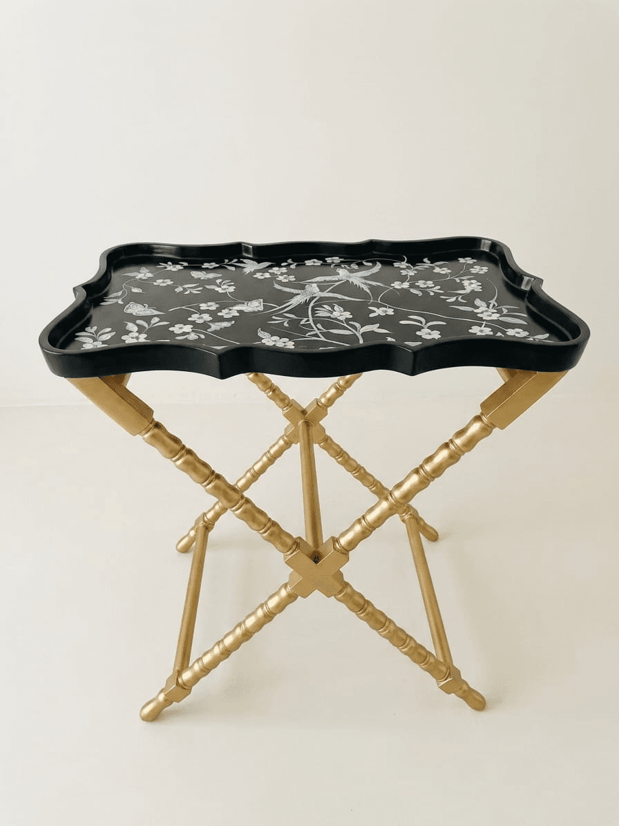 Pavilion Butler's Tray Table styled in a modern living room setting