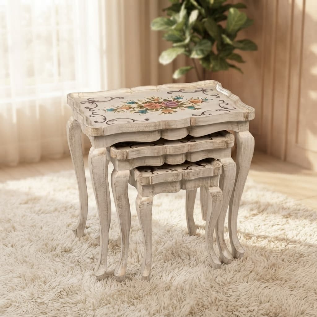 Prestige Petal Wooden Nesting Tables