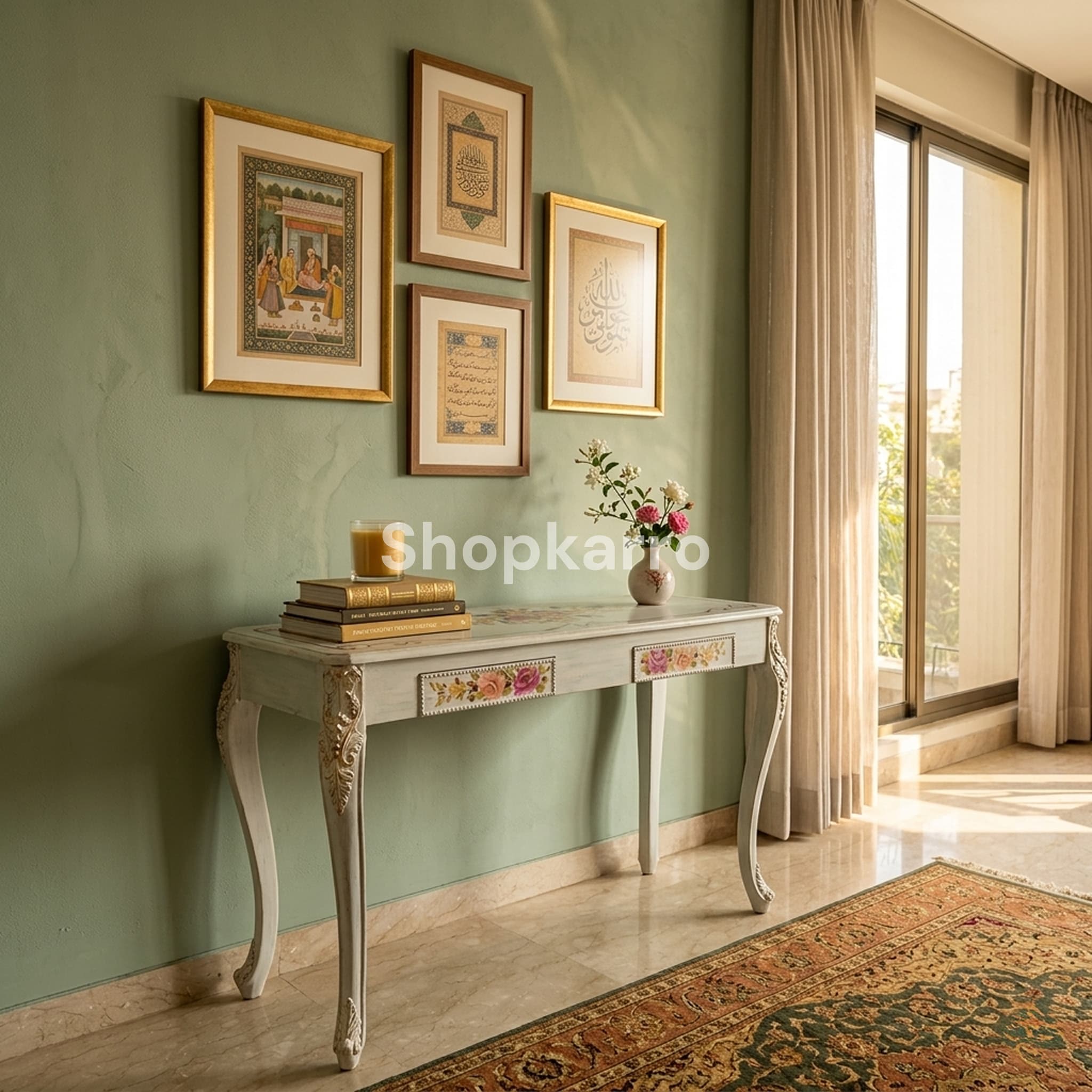 Bloom Canvas Console Table