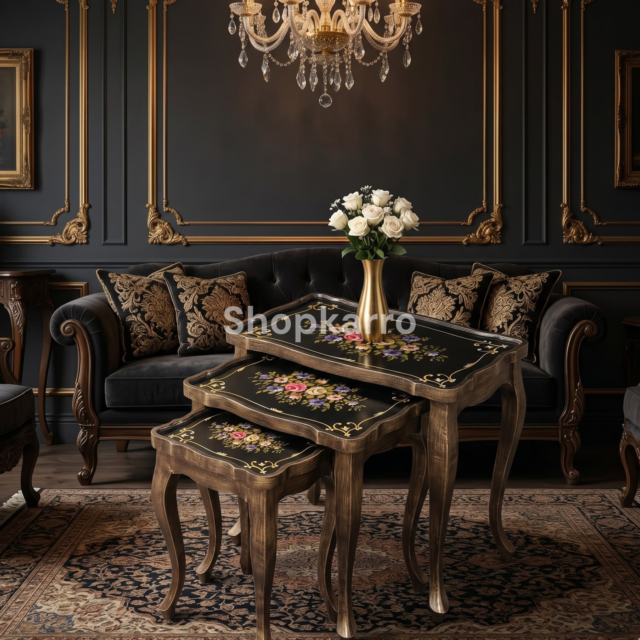 Sable Blossom Nesting Tables